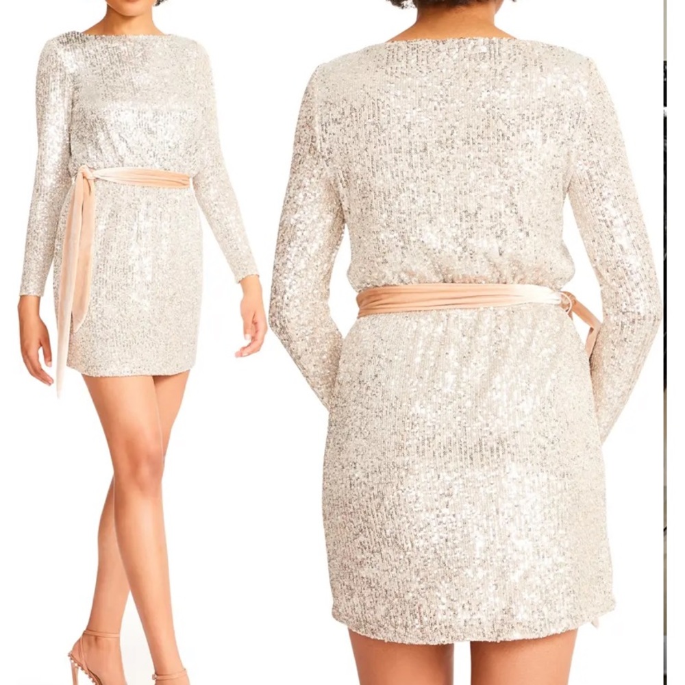 BB Dakota by Steve Madden Say So Sequin Minidress in Champagne